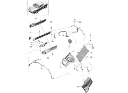 Abrazadera de manguera. Porsche 982 Boxster/Cayman 2017>> - 99965135040